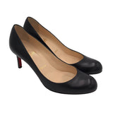 CHRISTIAN LOUBOUTIN SIMPLE PUMPS 70MM LUXE SHOES BLACK 37.5