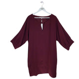 TRINA TURK NWT LONG SLEEVE DESIGNER DRESS MAROON XXL