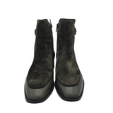 CHRISTIAN LOUBOUTIN RET:$1095 "ECRITOIR" FLAT ANKLE BOOTS LUXE SHOES BLACK 40.5