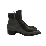 CHRISTIAN LOUBOUTIN RET:$1095 "ECRITOIR" FLAT ANKLE BOOTS LUXE SHOES BLACK 40.5