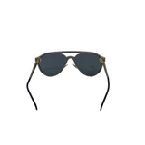 VERSACE CRYSTAL STUDDED MEDUSA AVAITOR W/CASE LUXE SUNGLASSES BLACK GOLD