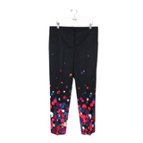 TRINA TURK NWT$278 DOTS STRAIGHT LEG DESIGNER PANT BLACK MULTI 10