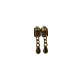 CHANEL DANGLE LOGO EARRING LUXE JEWELRY