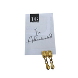 CHANEL DANGLE LOGO EARRING LUXE JEWELRY