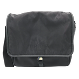 PRADA CLASSIC MESSENGER LUXE HANDBAG BLACK 11” x 12” x 4”