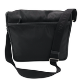 PRADA CLASSIC MESSENGER LUXE HANDBAG BLACK 11” x 12” x 4”