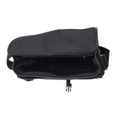 PRADA CLASSIC MESSENGER LUXE HANDBAG BLACK 11” x 12” x 4”