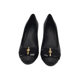 TORY BURCH RET$298 WEDGE PUMP DESIGNER SHOES BLACK 6.5M