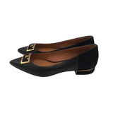 TORY BURCH RET$225 POINTY LEATHER FLATS SHOES BLACK 8M