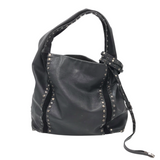JIMMY CHOO LEATHER/SUEDE TOTE LUXE HANDBAG BLACK