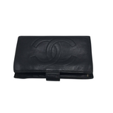CHANEL TIMELESS "CC" LONG SNAP LUXE WALLET BLACK