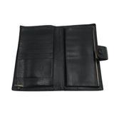 CHANEL TIMELESS "CC" LONG SNAP LUXE WALLET BLACK