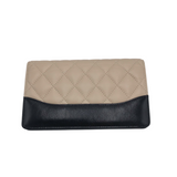 CHANEL QUILTED "GABRIELLA LUXE WALLET BLACK/TAUPE