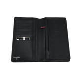 CHANEL QUILTED "GABRIELLA LUXE WALLET BLACK/TAUPE
