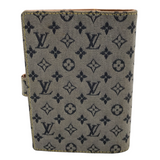 LOUIS VUITTON MINI LIN PM AGENDA LUXE ACCESSORIES BLUE 4” x 5 1/2” x 1/2”