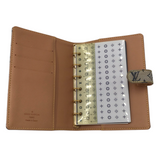 LOUIS VUITTON MINI LIN PM AGENDA LUXE ACCESSORIES BLUE 4” x 5 1/2” x 1/2”