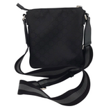 GUCCI GG MESSENGER GUCCISSIMA CROSSBODY LUXE HANDBAG BLACK 8” x 7 1/2” x 1/2”