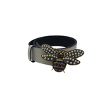 GUCCI "QUEEN MARGARET BEE" LUXE BELT WHITE 85/34