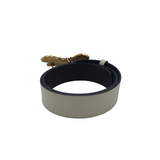GUCCI "QUEEN MARGARET BEE" LUXE BELT WHITE 85/34
