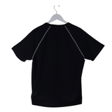 GIVENCHY RAGLAN SLEEVE OVERLOCK STITCHED MEN SHIRT BLACK WHITE SMALL
