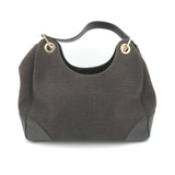 GUCCI CANVAS/LEATHER LUXE HANDBAG BROWN