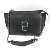 PHILLIP LIM CALF LEATHER HANDBAG BLACK SILVER