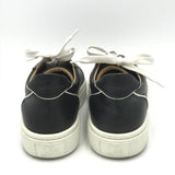 CHRISTIAN LOUBOUTIN VIEIRISSIMA TWO-TONE LEATHER SNEAKERS LUXE SHOES BLACK/WHITE 37