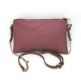 BURBERRY LEATHER CROSSBODY LUXE HANDBAG BURGUNDY