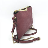 BURBERRY LEATHER CROSSBODY LUXE HANDBAG BURGUNDY