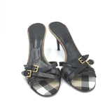 BURBERRY STRAPPY HEELS SHOES BLACL 36