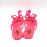 VALENTINO JELLY BOW FLIP FLOP LUXE SHOES PINK 38