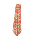 VERSACE SILK MEN TIE RED GOLD