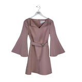 VALENTINO RET$4125 WOOL SILK CREPE LUXE DRESS PINK 2