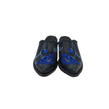 OLD GRINGO WESTERN MULE FLORAL SHOES BLACK BLUE 8.5