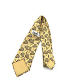 HERMES OWL PRINT MEN TIE YELLOW