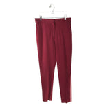 ROKSANDA WOOLBLEND TUXEDO STRIAGHT LEG DESIGNER PANT RED 14