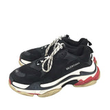 BALENCIAGA TRIPLE S SNEAKER MEN SHOE BLACK WHITE RED 10