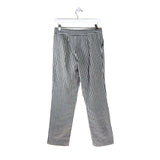 ETRO LINEN STRAIGHT DESIGNER PANT BLACK WHITE 8