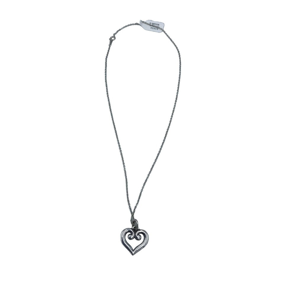 JAMES AVERY RETIRED SCROLLED HEART PENDANT NECKLACE 925 18"
