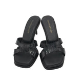 TAMARA MELLON RET. $795 SANDAL HEEL DESIGNER SHOES BLACK 9