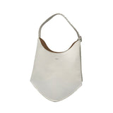 ALAIA LEATHER STUDDED HANDBAG WHITE SILVER