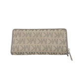 MICHAEL KORS MONOGRAM ZIP AROUND WALLET GREN TAN