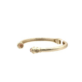 BANGLE STONE TIPS BRACELET BRUSHED GOLD AMBER