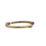 BANGLE STONE TIPS BRACELET BRUSHED GOLD PURPLE