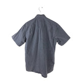 LACOSTE PLAID SHORT SLEEVE MEN SHIRT GREY BLUE 42
