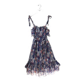MAXI SLEEVELESS DRESS NAVY RED LARGE