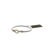 CABLE LARGE HOOK CLASP BRACELET WHITE GOLD