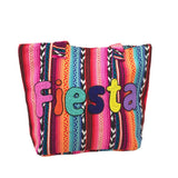 AZTEC BEADED FIESTA TOTE HANDBAG MULTI