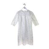 SHOSHANNA RET $500 LACE SHORT SLEEVE DESIGNER DRESS WHITE 6