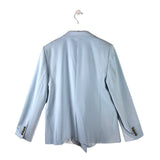 ANN TAYLOR RET$198 DOUBLE BREASTED BLAZER BLUE 14